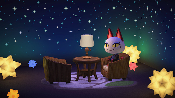 올리비아 - 커다란 침대에서 푹 자고 싶어 / 모동숲 해피홈 파라다이스 주민 가구