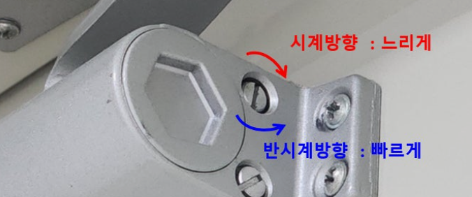 도어클로져 속도조절
