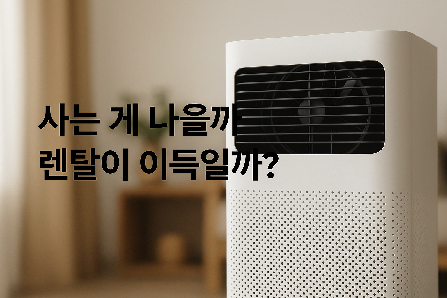 공기청정기 렌탈과 구매