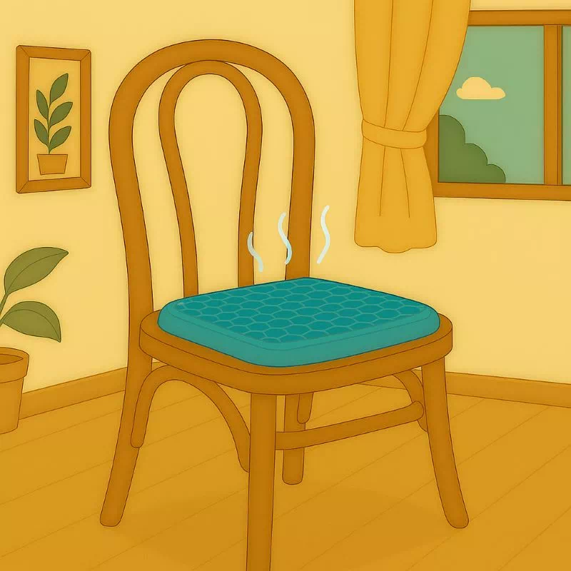 의자 위에 놓인 시원한 쿨젤방석