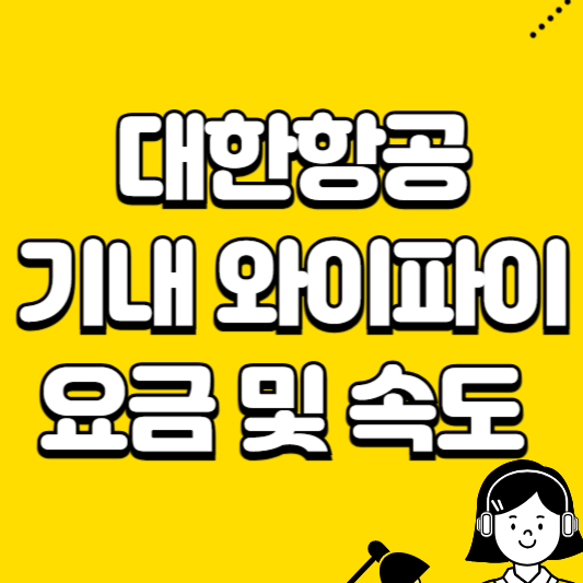 대한항공 기내 와이파이 요금 및 속도