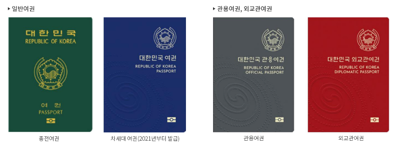 다양한 여권 사진