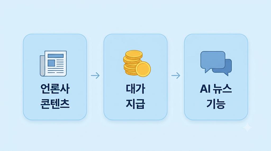콘텐츠 제공에서 AI 기능까지 흐름