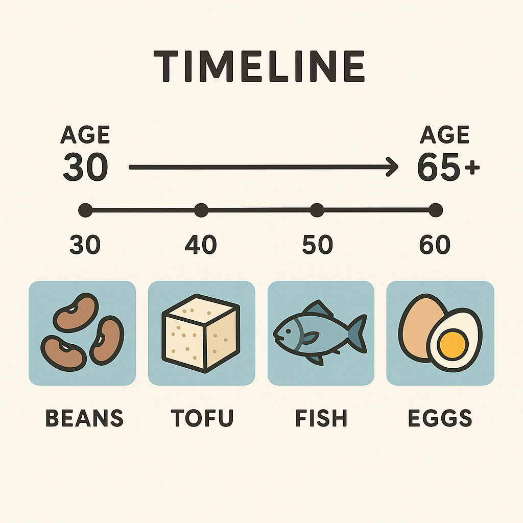 생애 주기별 추천 단백질 식품 목록
