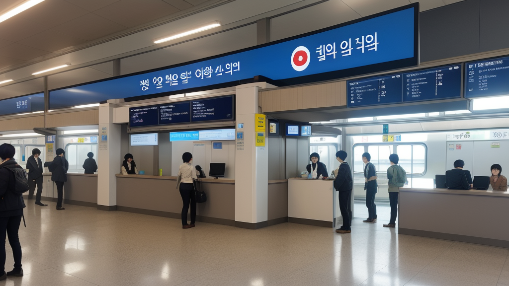 SRT 기차역 고객 안내 센터 창구 전경