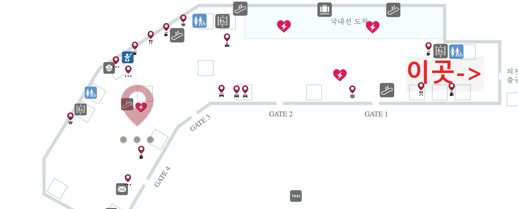제주공항 1층 흡연실 위치 사진