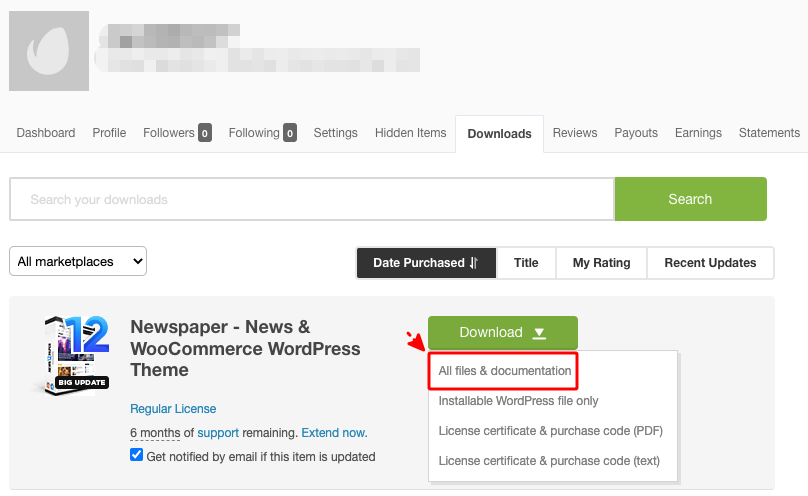 All files & documentation 다운로드
