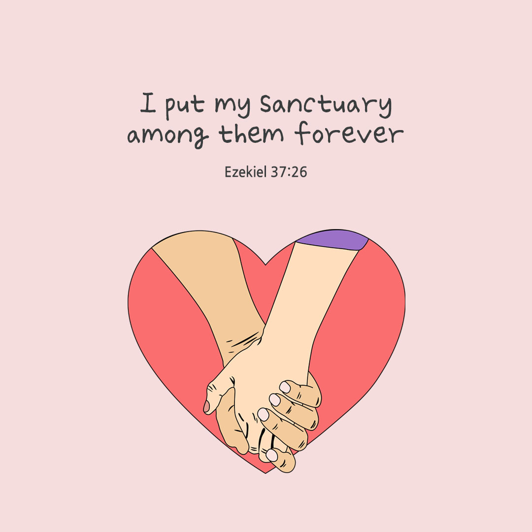 Today's Bible verse card Ezekiel 37:26 scripture image