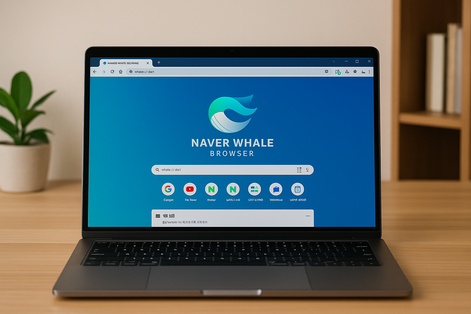 웨일 브라우저 개요 화면