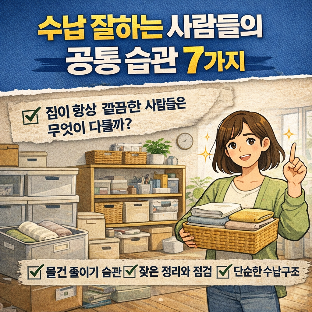 수납 잘하는 사람들의 공통 습관 7가지