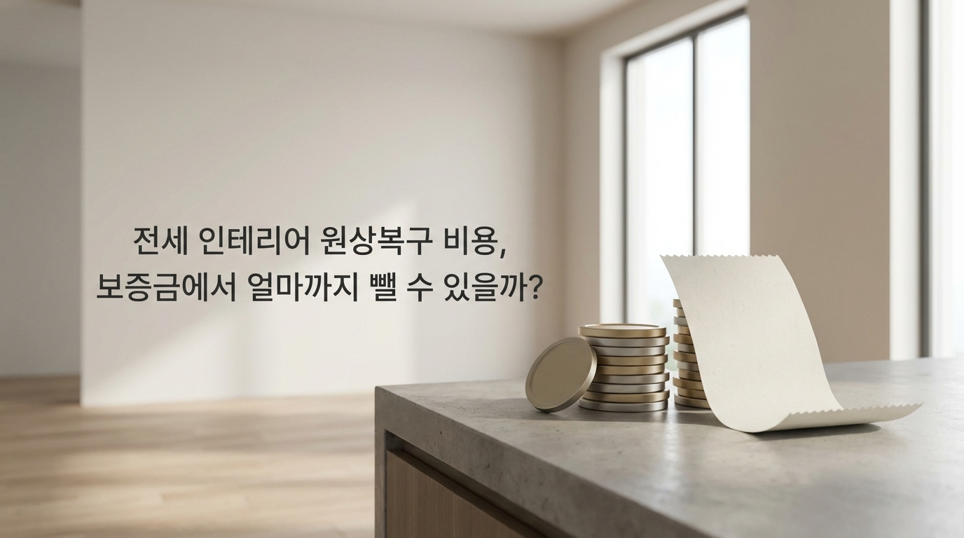 전세 원상복구 비용 보증금 차감 기준 완벽 정리! 세입자 책임 범위, 통상의 손모 판단법, 감가상각 계산, 협상 전략, 법적 대응 방법까지. 억울하게 보증금 빼앗기지 않는 실전 가이드