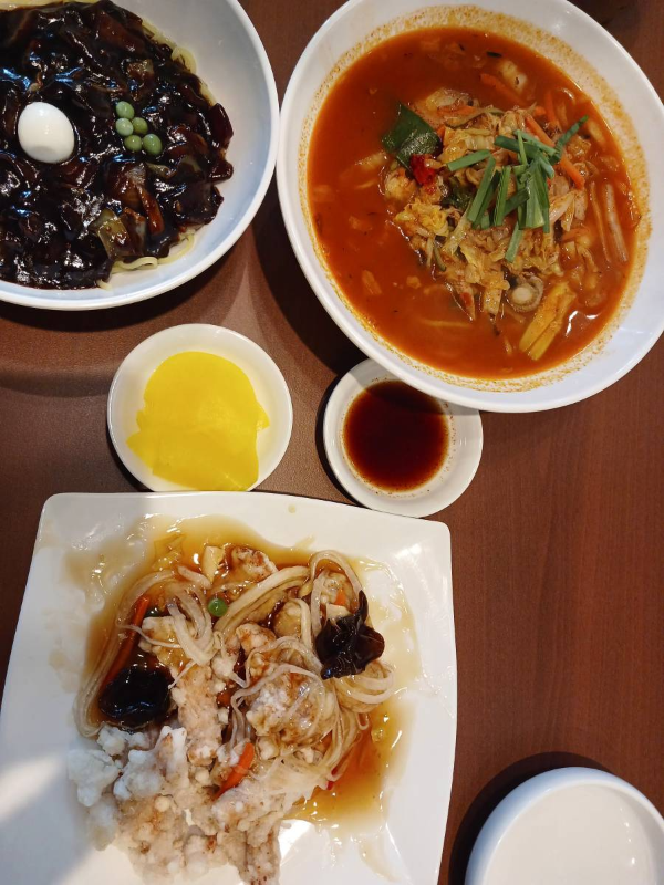 중화가정 메뉴 항공샷