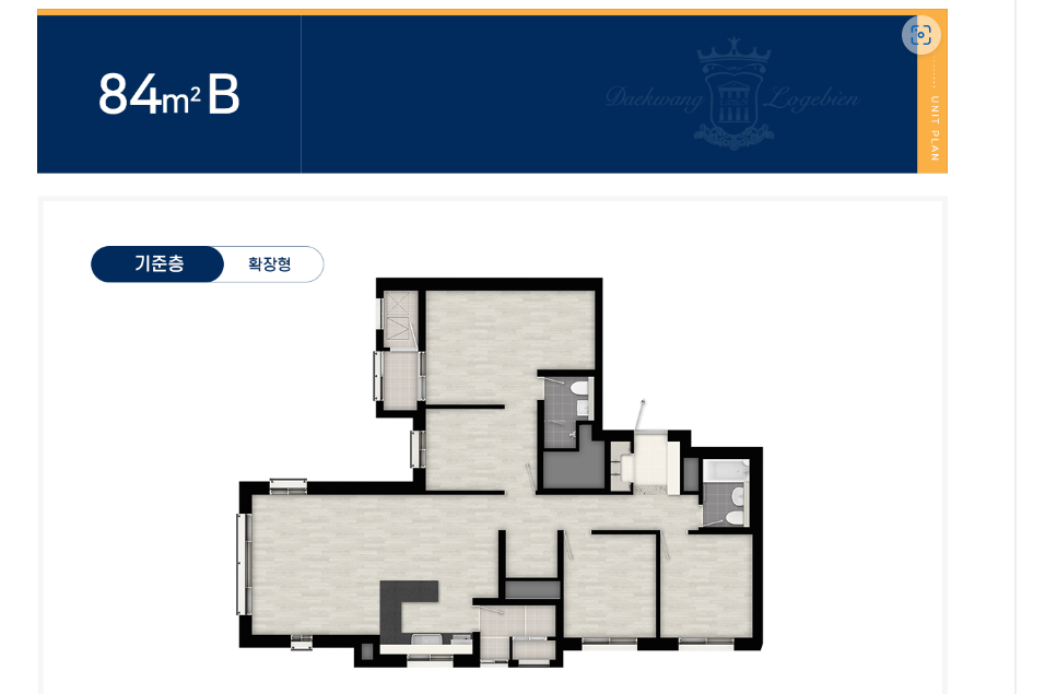 탕정 대광로제비앙 84B 평면도