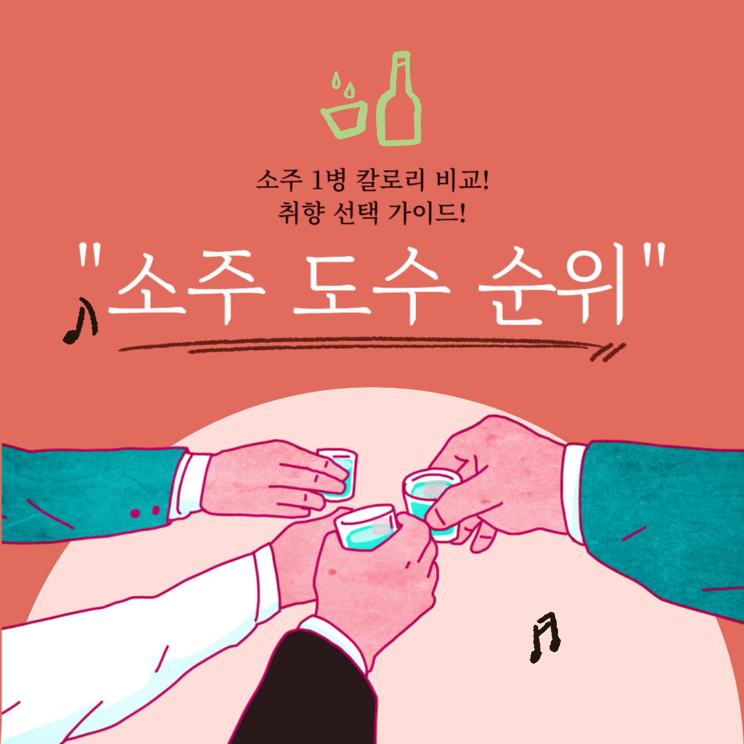 소주 도수 순위 1병 칼로리 비교, 취향 선택 가이드