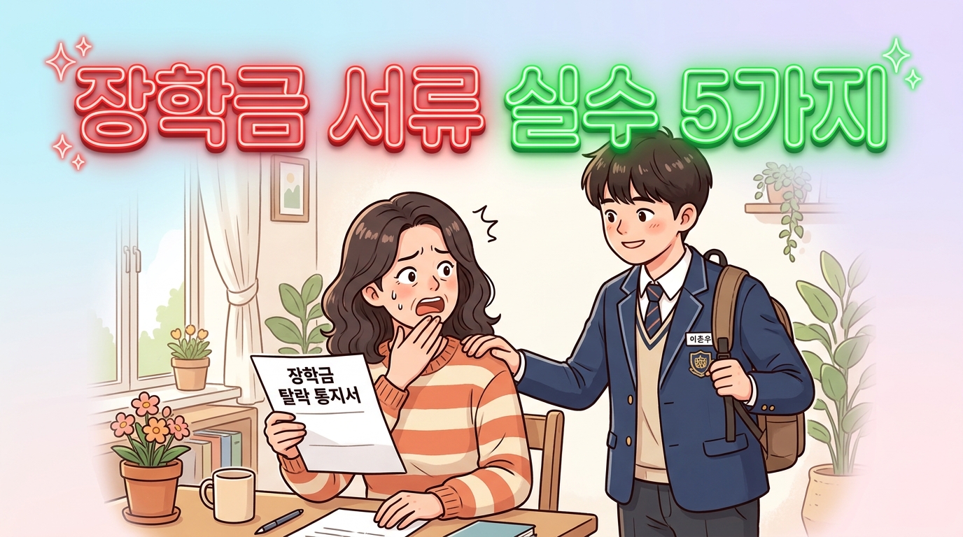 2026 청소년 생활장학금 서류 신청 실수 5가지 탈락 방지 썸네일