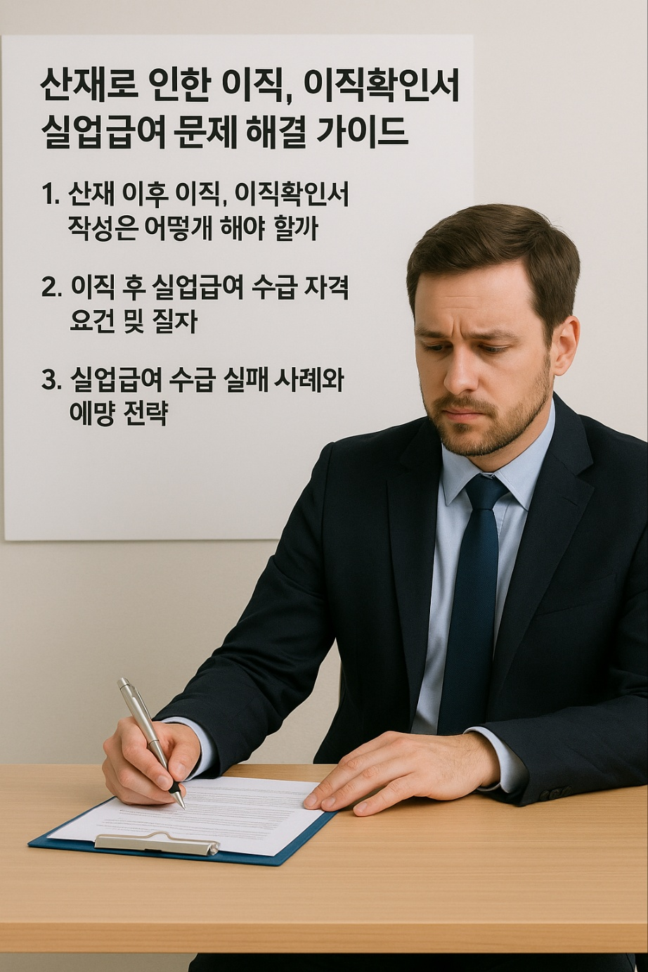 산재로 인한 이직 ,이직확인서 작성 이미지