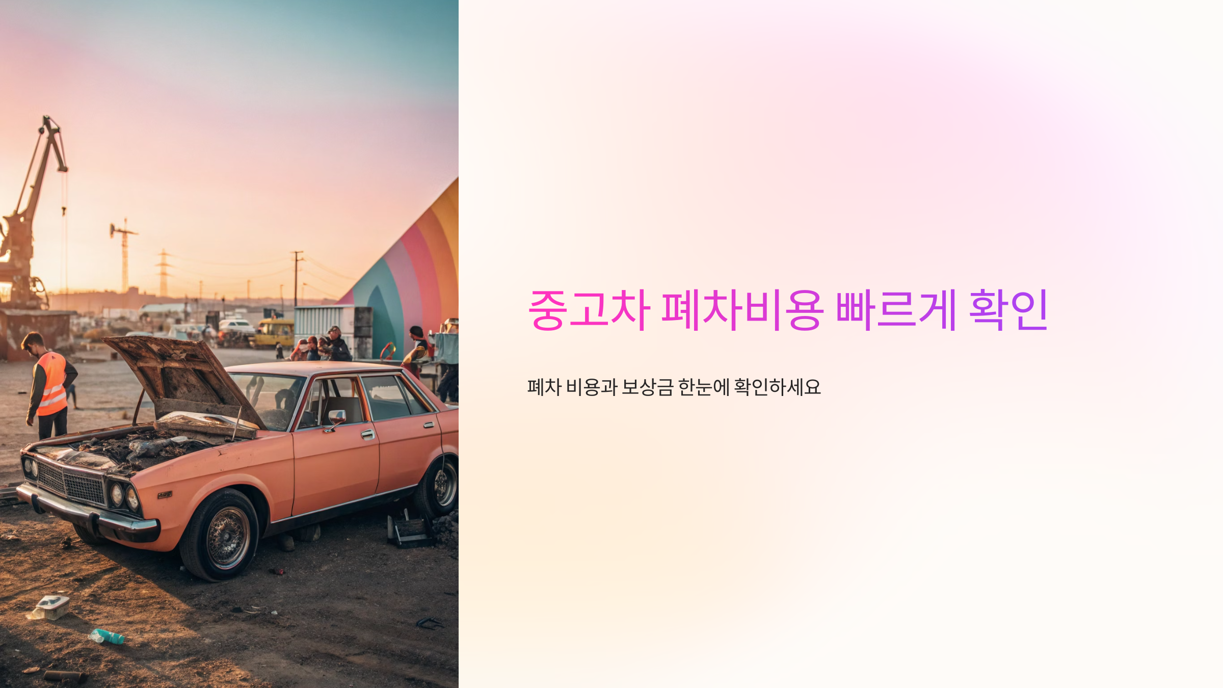 중고차 폐차비용 빠르게 확인