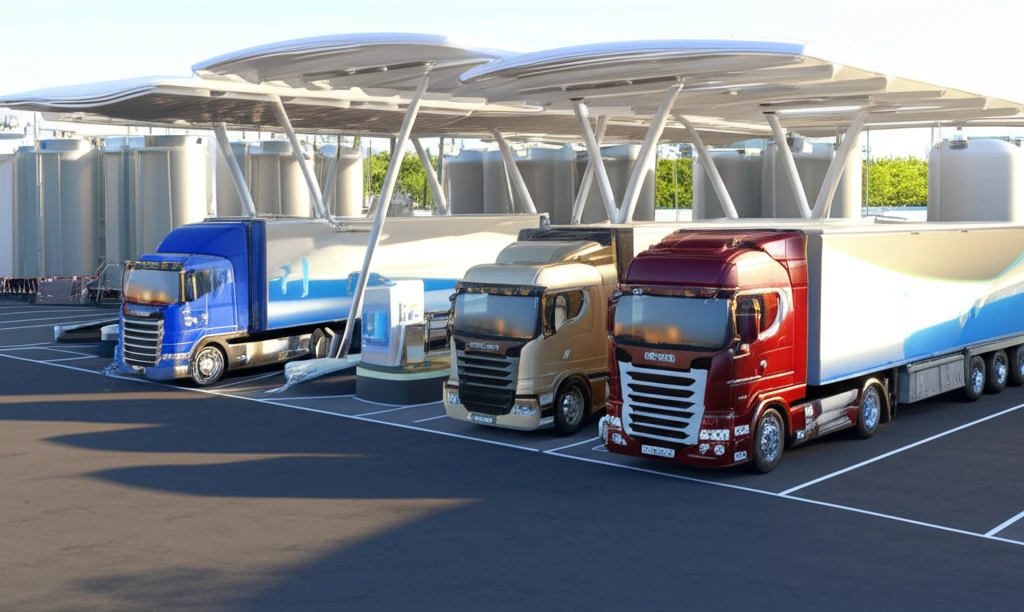 수소 연료전지 시스템 기반 대형 트럭..