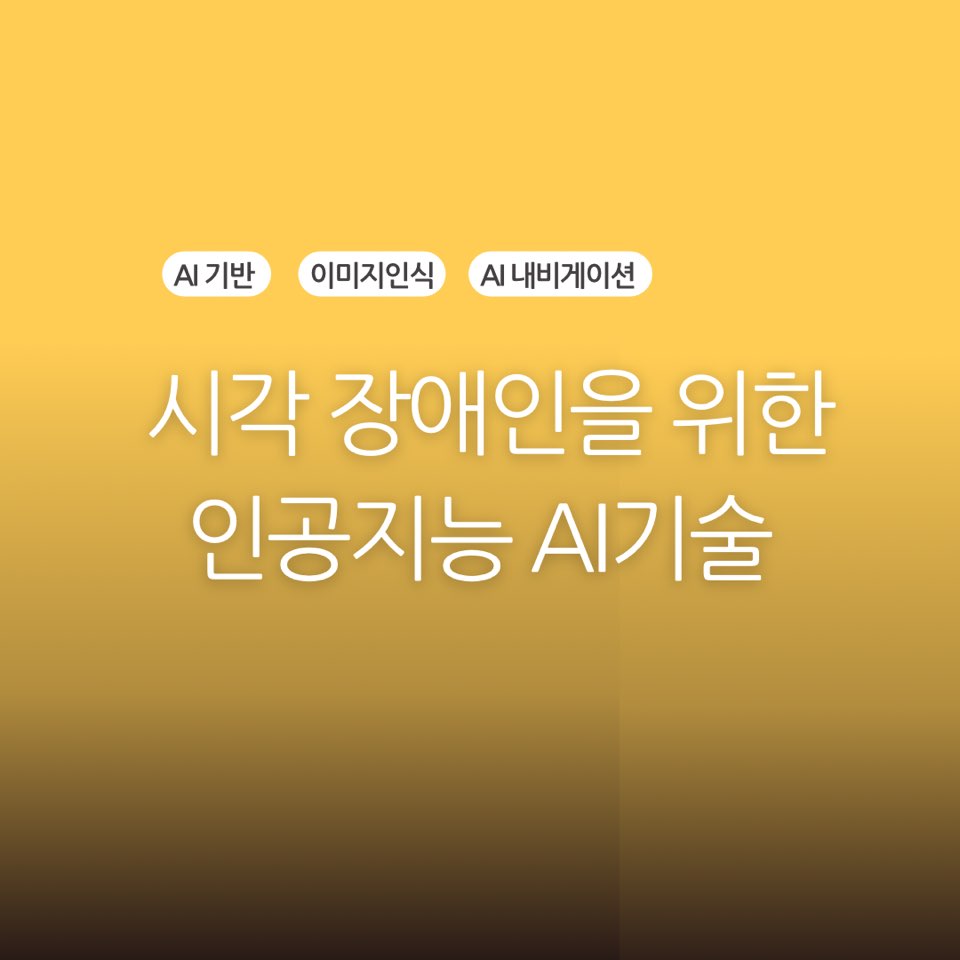 시각 장애인을 위한 인공지능 AI 기술