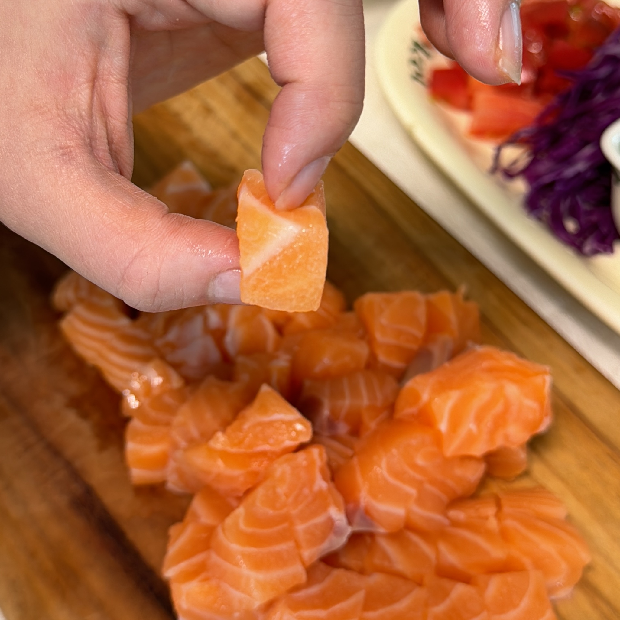 연어포케 연어손질 