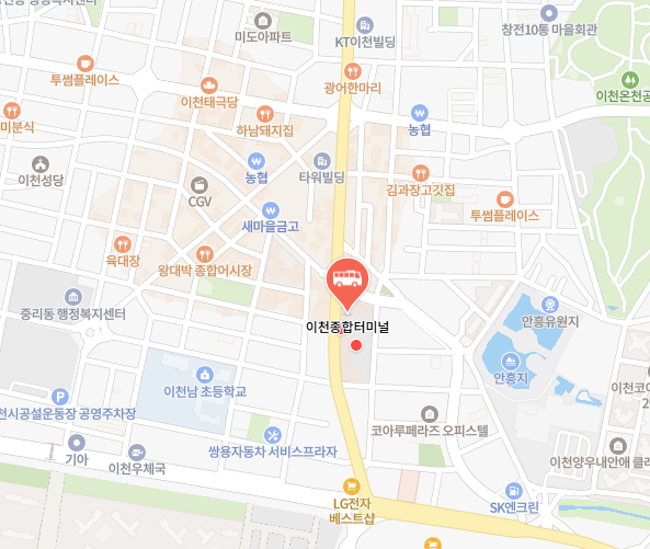 이천시외버스터미널 위치-지도