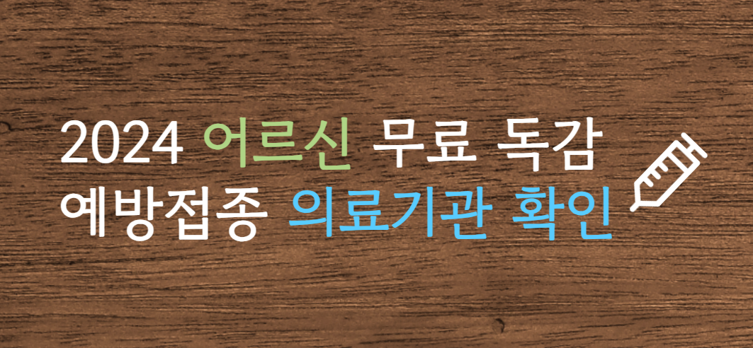 [2024 독감 예방접종] 독감 예방접종 시기(기간) / 독감 예방접종 무료 어르신 65세 이상 노인 / 독감 주사 접종 병원