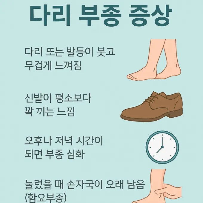 다리 부종 증상