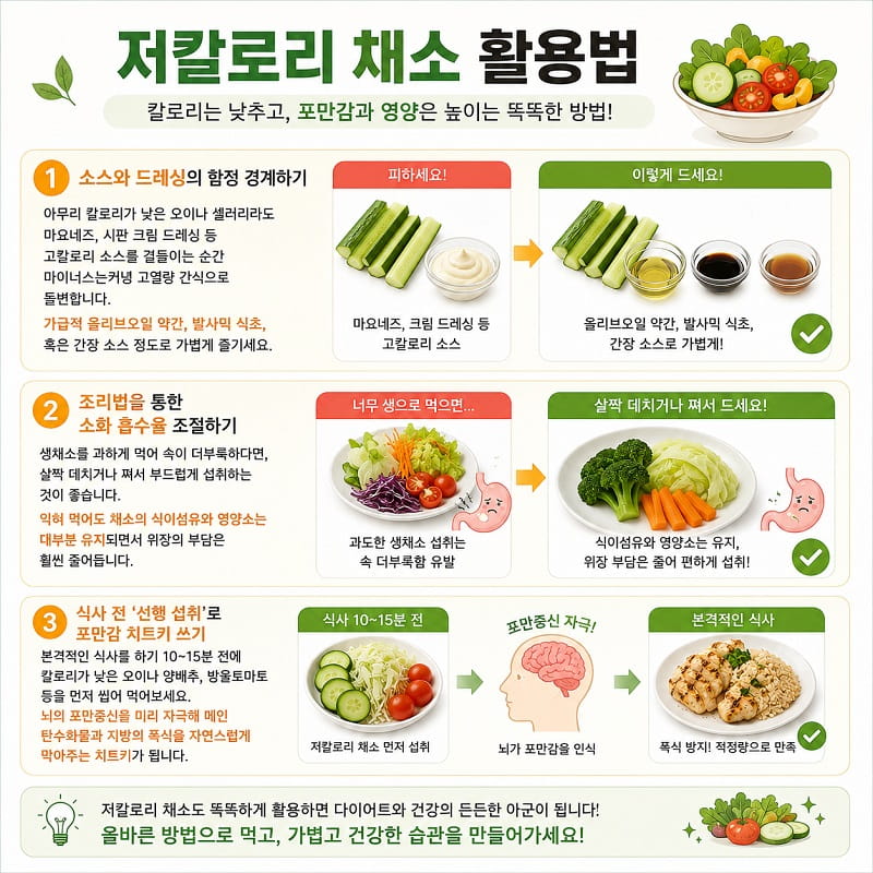 저칼로리 채소 활용법