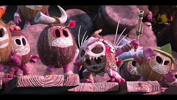 Kakamora coconut pirates preparing for battle in Moana 2