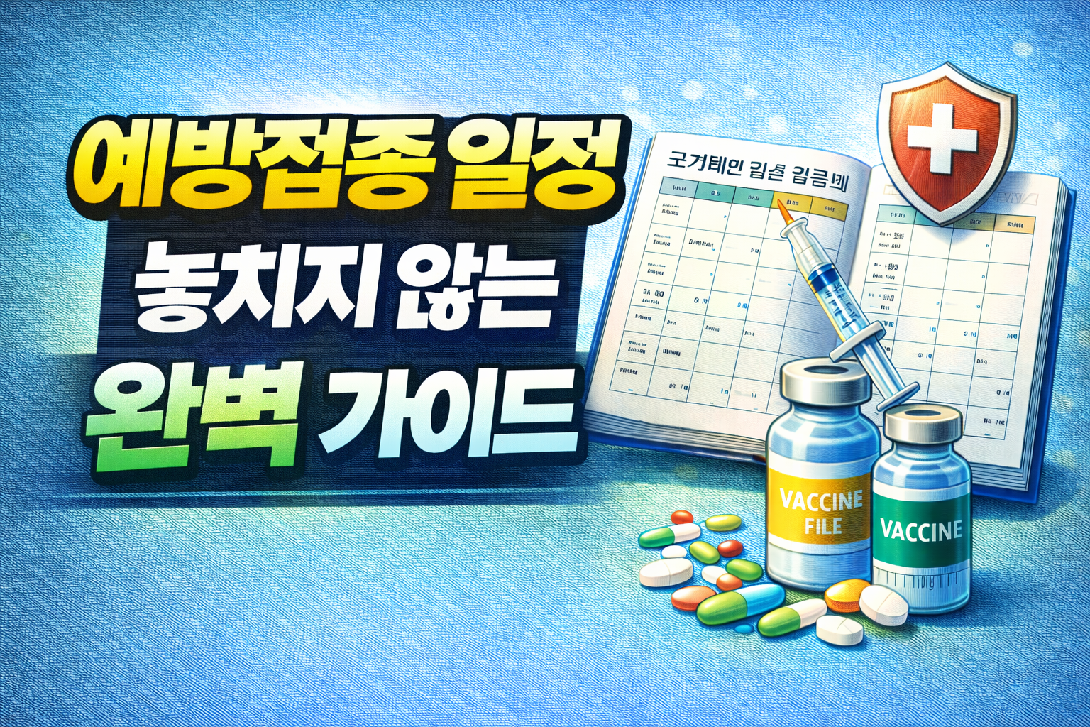 예방접종 일정 놓치지 않는 완벽 가이드