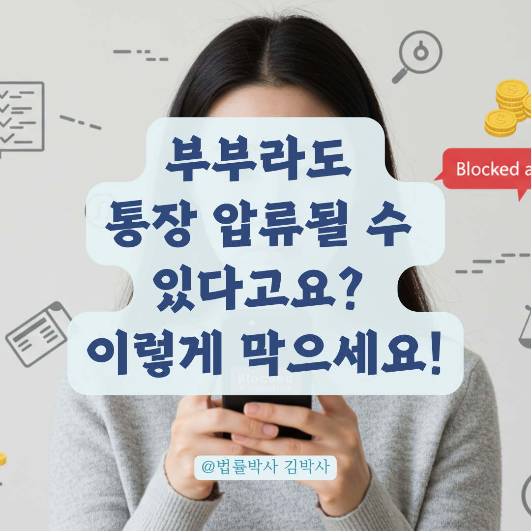 남편 빚 때문에 아내 통장도 압류될 수 있을까? 부부 재산 분리 기준 정리.