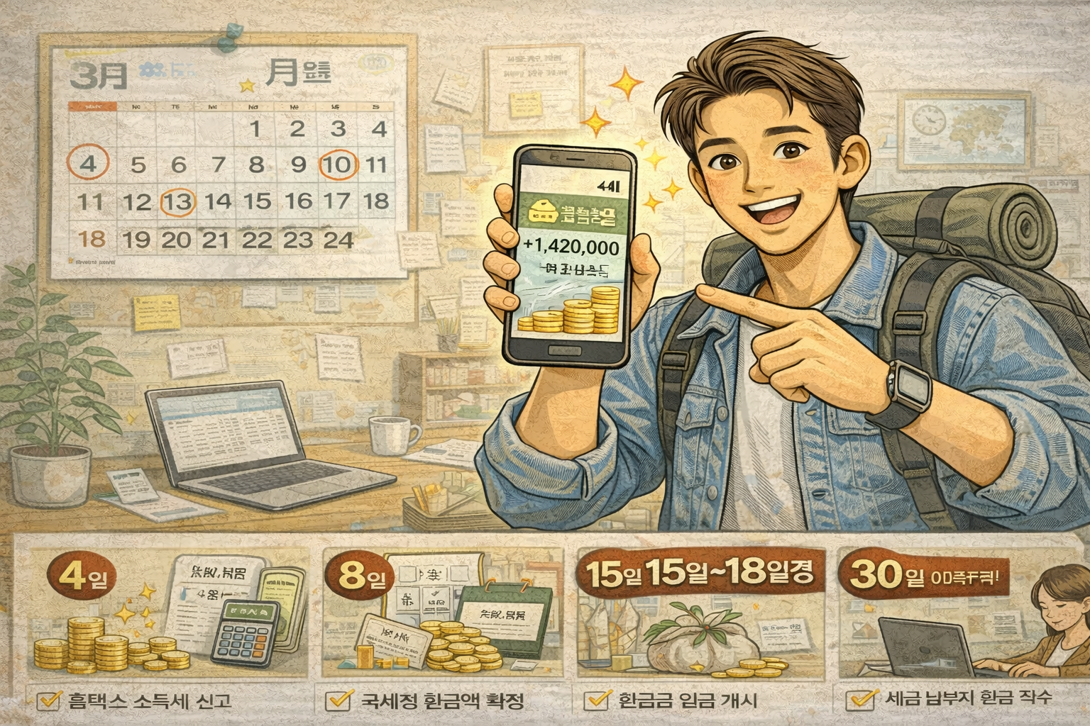 연말정산 환급금 관련 사진첨부