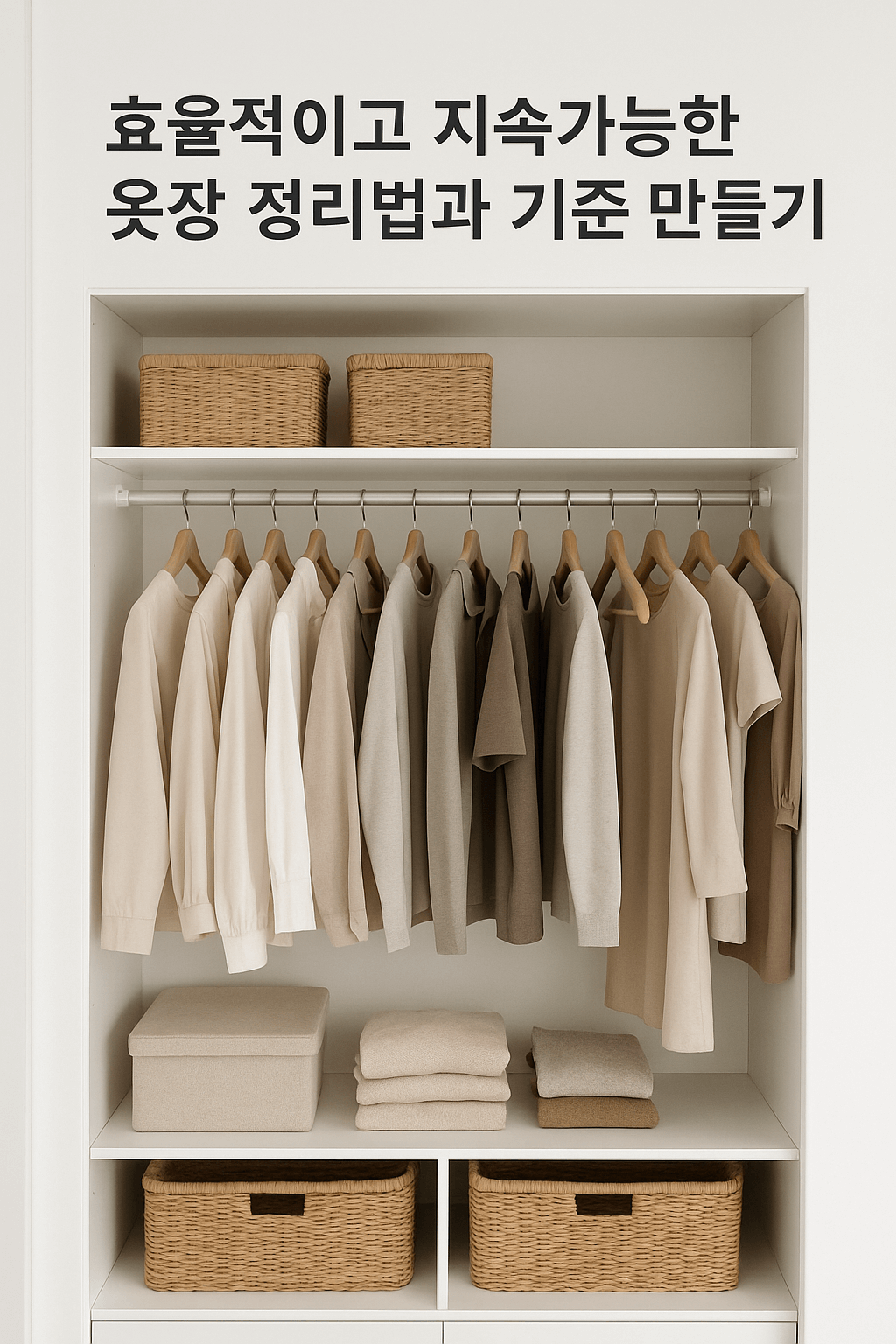 효율적이고 지속가능한 옷장 정리법과 기준 만들기