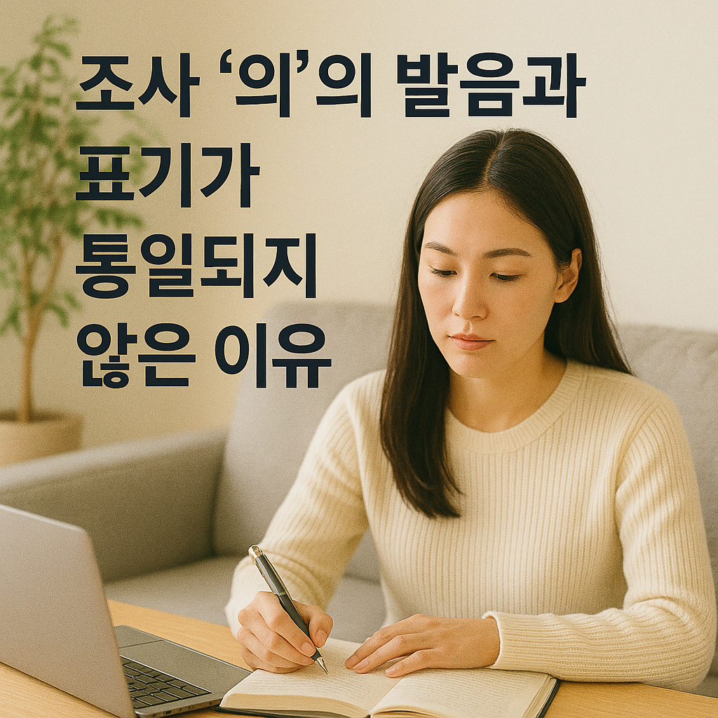 조사'의'의 발음과 표기가 통일되지 않은이유