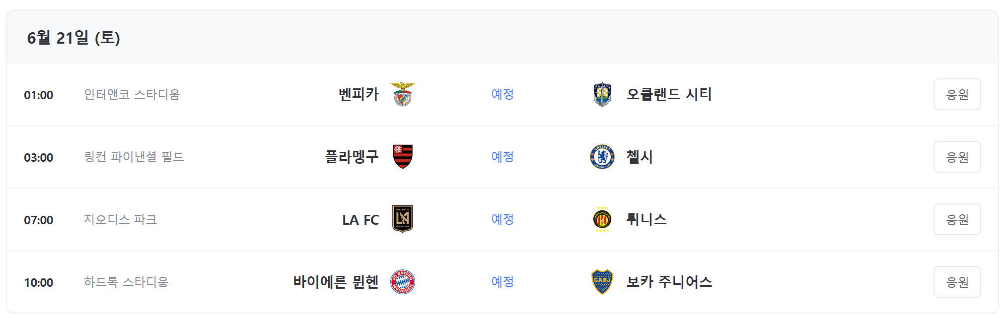 클럽 월드컵 일정