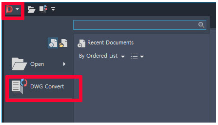 CAD 설치 후 DWG Convert