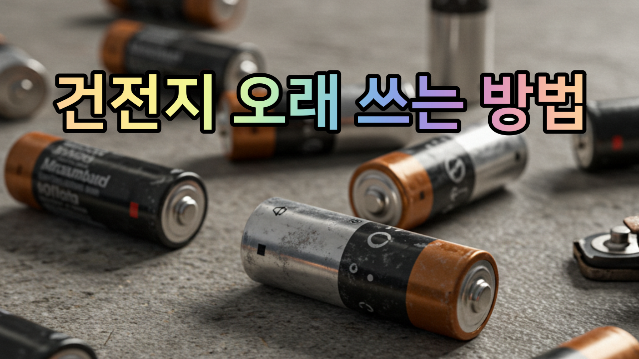 건전지 오래 쓰는 방법 + 건전지 사용의 기본적인 상식