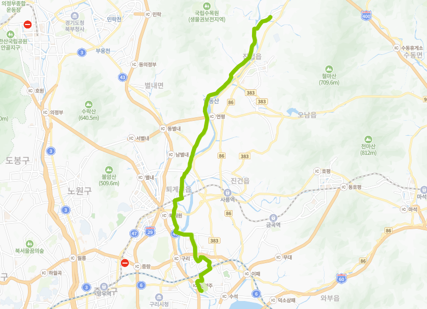 구리-남양주-땡큐90번-버스-노선-지도