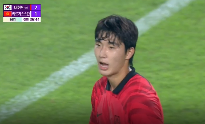 16강전 대표팀 경기 모습