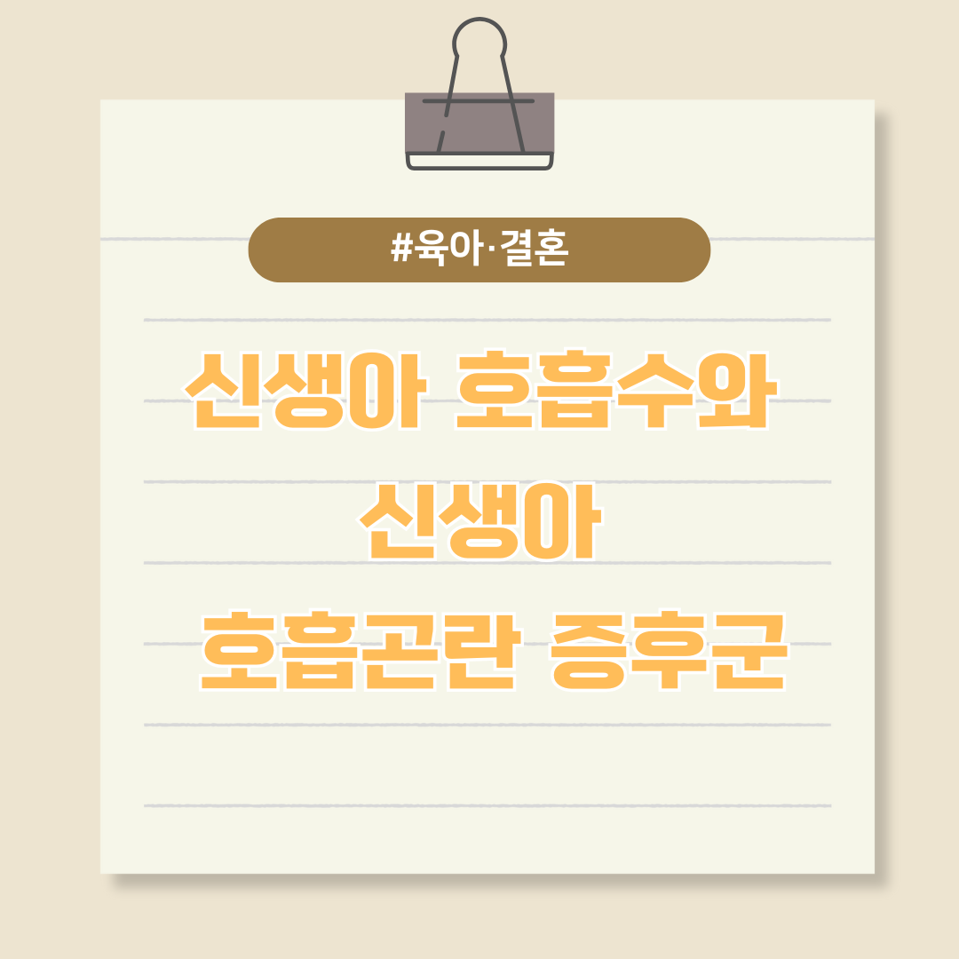 신생아 호흡수와 신생아 호흡곤란 증후군