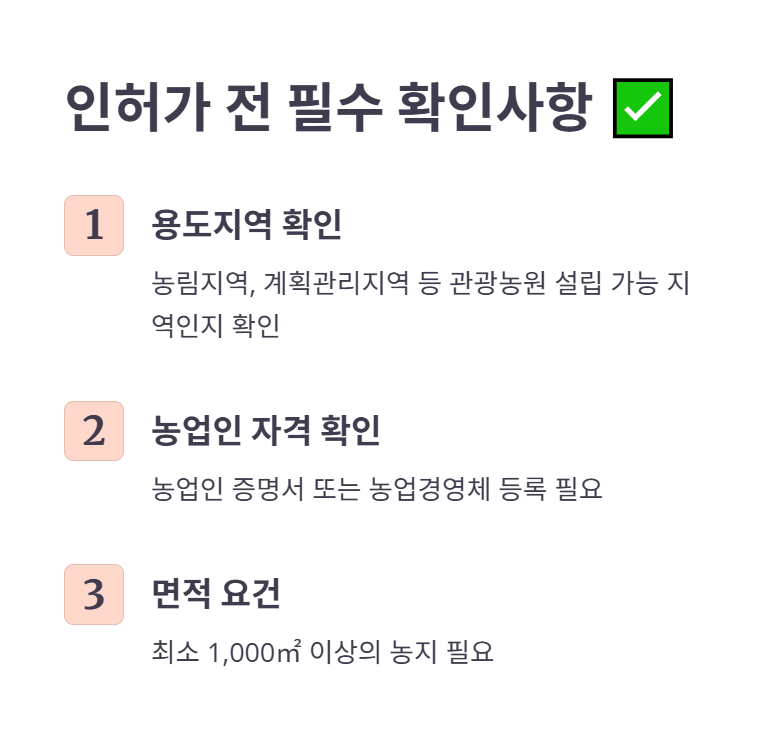 인허가 전 필수 확인 사항