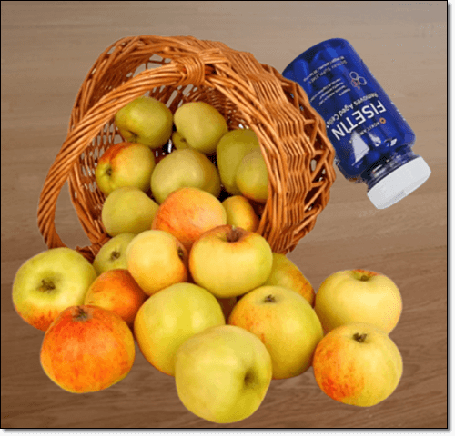 사과와 피세틴 영양제