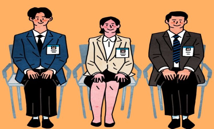 "2025 추경 고용안전망 강화, 국민취업지원제도 구직급여 확대, 구직자 면접 준비 모습, 청년 고용지원 정책 이미지"