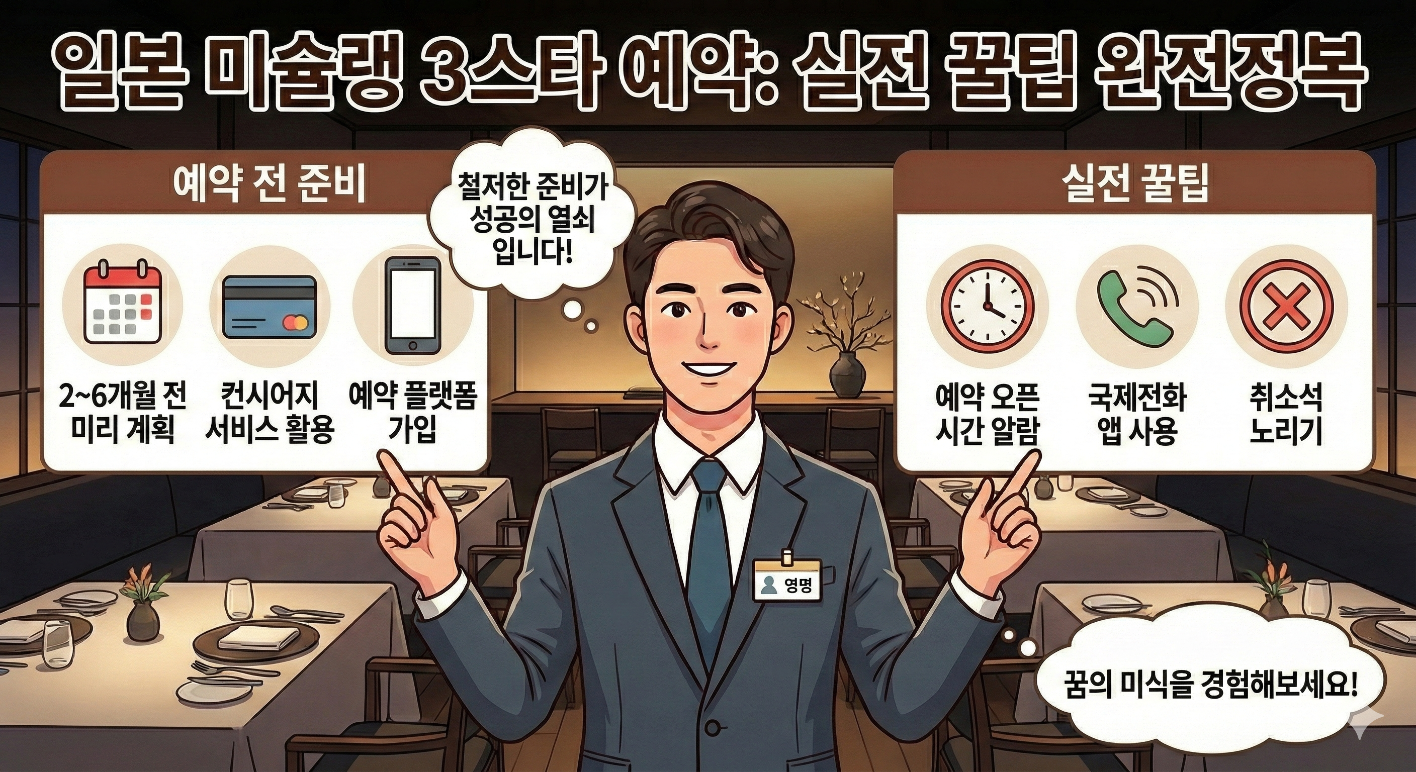 일본 미슐랭 3스타 예약 성공하려면 실전 꿀팁 완전정복