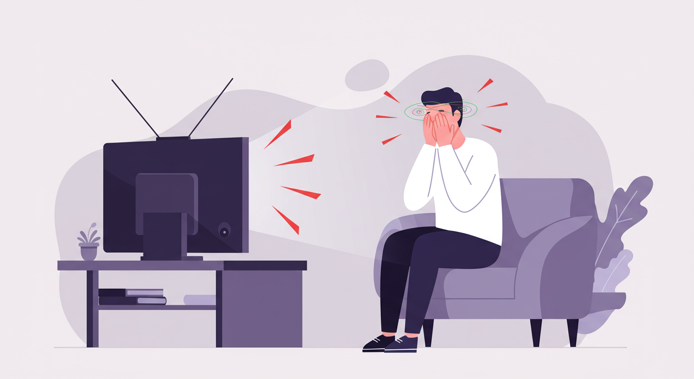 두통 원인&amp;#44; 안전한 시청 습관