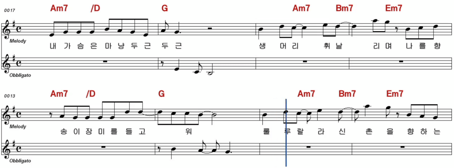 일기예보 좋아 좋아 악보