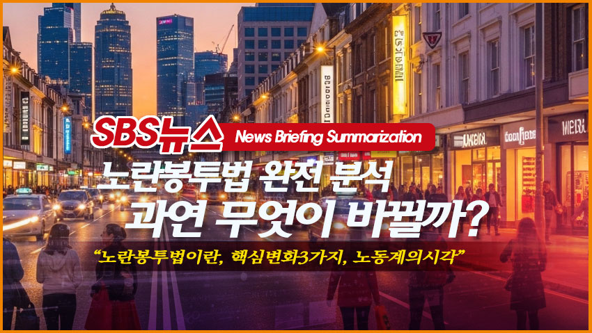 SBS뉴스 - 노란봉투법 완전 분석"과연 무엇이 바뀔까?"