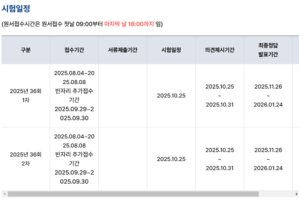 공인중개사 2025 시험 과목, 큐넷 시험 일정, 시험 장소