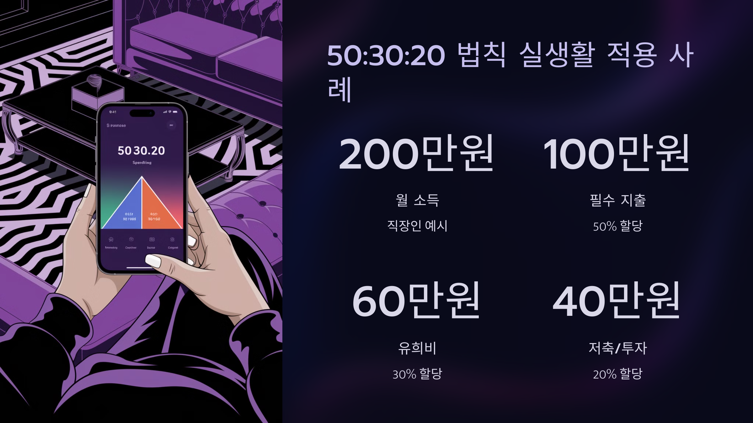 50:30:20 법칙 실생활 적용 사례