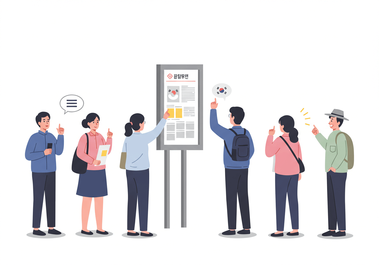 서울&middot;부산&middot;경기도 같은 광역 지자체에서 시민들이 공고문을 확인하는 장면 3